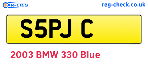 S5PJC are the vehicle registration plates.