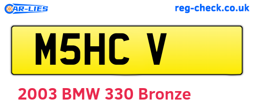 M5HCV are the vehicle registration plates.
