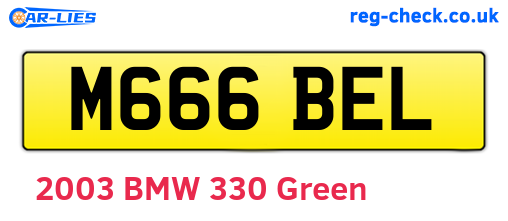 M666BEL are the vehicle registration plates.