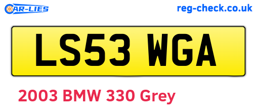LS53WGA are the vehicle registration plates.