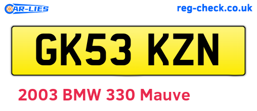 GK53KZN are the vehicle registration plates.