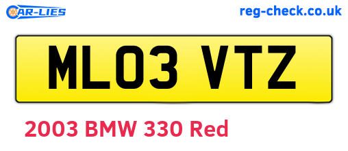 ML03VTZ are the vehicle registration plates.