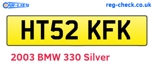 HT52KFK are the vehicle registration plates.