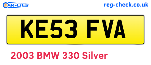 KE53FVA are the vehicle registration plates.