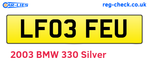 LF03FEU are the vehicle registration plates.