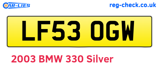 LF53OGW are the vehicle registration plates.