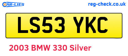 LS53YKC are the vehicle registration plates.