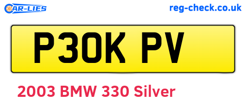 P30KPV are the vehicle registration plates.