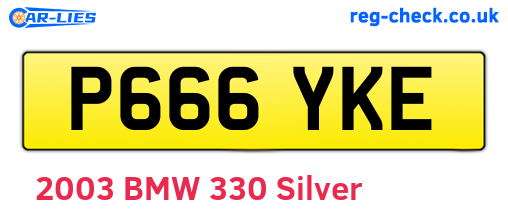 P666YKE are the vehicle registration plates.
