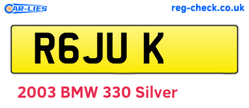 R6JUK are the vehicle registration plates.