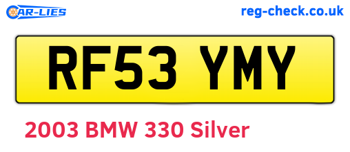 RF53YMY are the vehicle registration plates.