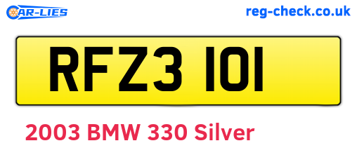 RFZ3101 are the vehicle registration plates.