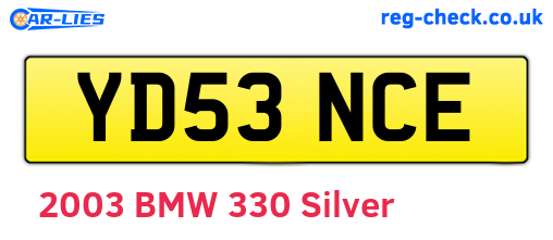YD53NCE are the vehicle registration plates.