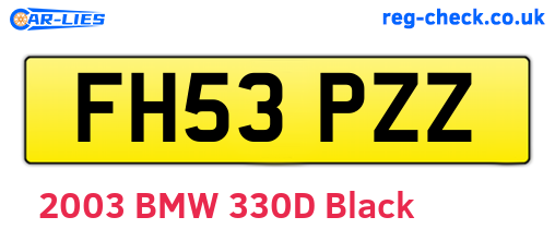 FH53PZZ are the vehicle registration plates.