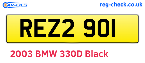 REZ2901 are the vehicle registration plates.