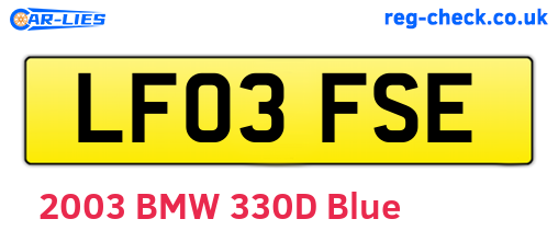 LF03FSE are the vehicle registration plates.