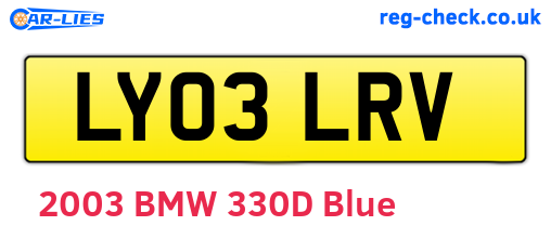 LY03LRV are the vehicle registration plates.