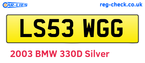 LS53WGG are the vehicle registration plates.