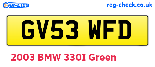 GV53WFD are the vehicle registration plates.