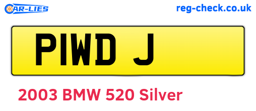 P1WDJ are the vehicle registration plates.