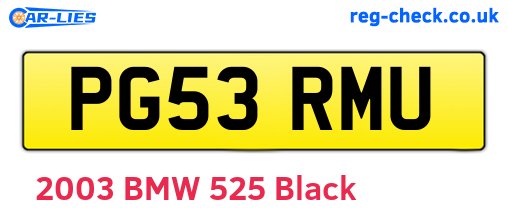 PG53RMU are the vehicle registration plates.