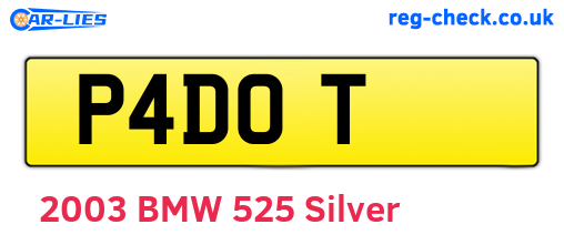 P4DOT are the vehicle registration plates.