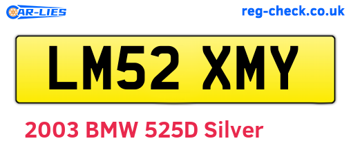 LM52XMY are the vehicle registration plates.