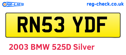 RN53YDF are the vehicle registration plates.