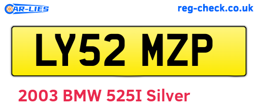 LY52MZP are the vehicle registration plates.