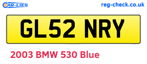 GL52NRY are the vehicle registration plates.