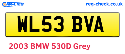 WL53BVA are the vehicle registration plates.