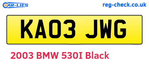 KA03JWG are the vehicle registration plates.