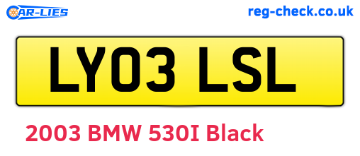 LY03LSL are the vehicle registration plates.