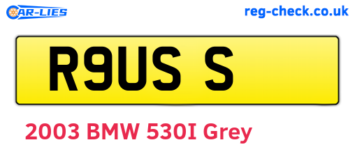 R9USS are the vehicle registration plates.
