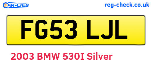 FG53LJL are the vehicle registration plates.