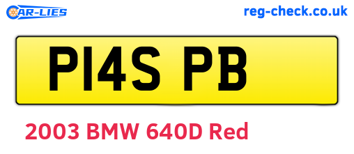 P14SPB are the vehicle registration plates.