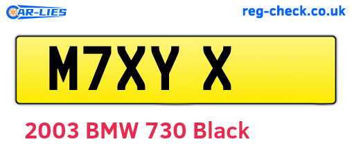 M7XYX are the vehicle registration plates.