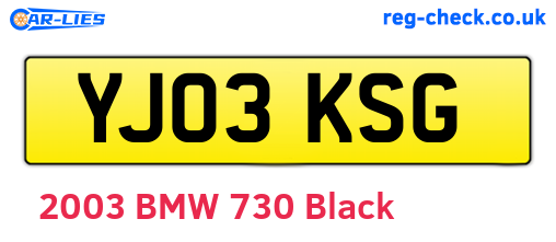 YJ03KSG are the vehicle registration plates.