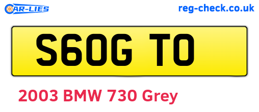 S60GTO are the vehicle registration plates.