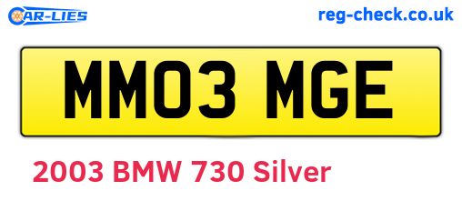 MM03MGE are the vehicle registration plates.