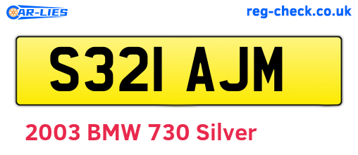 S321AJM are the vehicle registration plates.