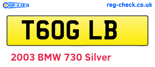 T60GLB are the vehicle registration plates.