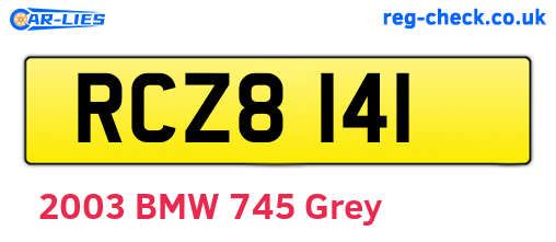 RCZ8141 are the vehicle registration plates.