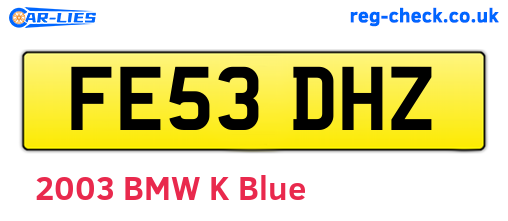 FE53DHZ are the vehicle registration plates.