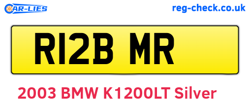 R12BMR are the vehicle registration plates.