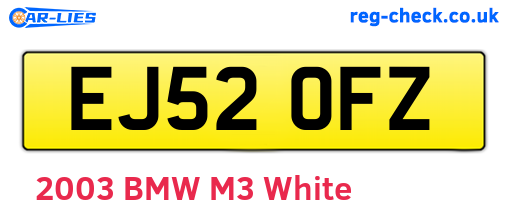 EJ52OFZ are the vehicle registration plates.