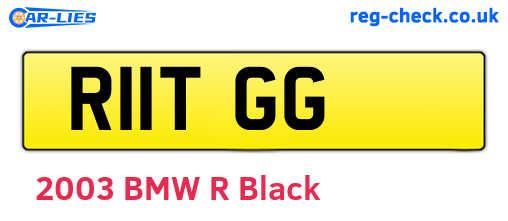 R11TGG are the vehicle registration plates.
