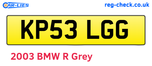 KP53LGG are the vehicle registration plates.