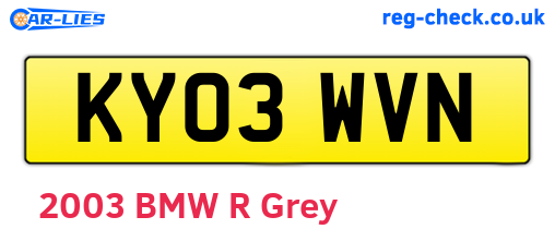 KY03WVN are the vehicle registration plates.