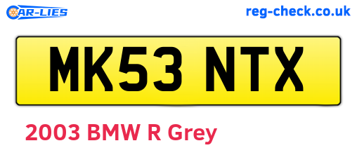 MK53NTX are the vehicle registration plates.